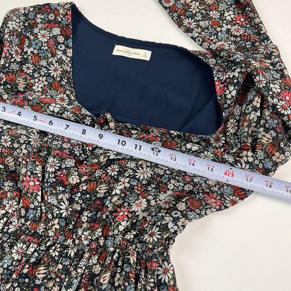 Abercrombie & Fitch Y2K Mini Dress S Ditzy Floral Cottagecore Cowgirl Festival - Picture 6 of 13